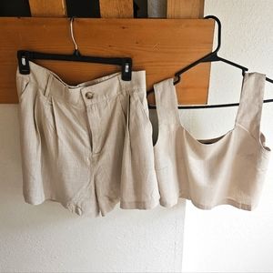 Shorts and cropped top